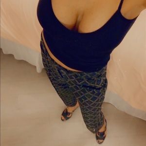 Nannette Lepore size 6 Black and Tan pants